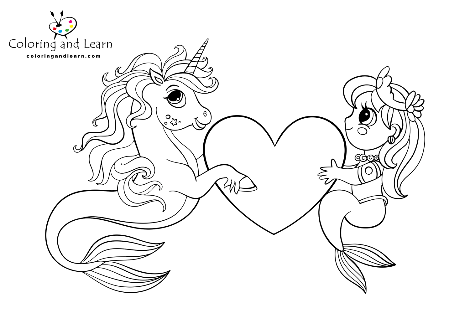 Unicorn coloring pages