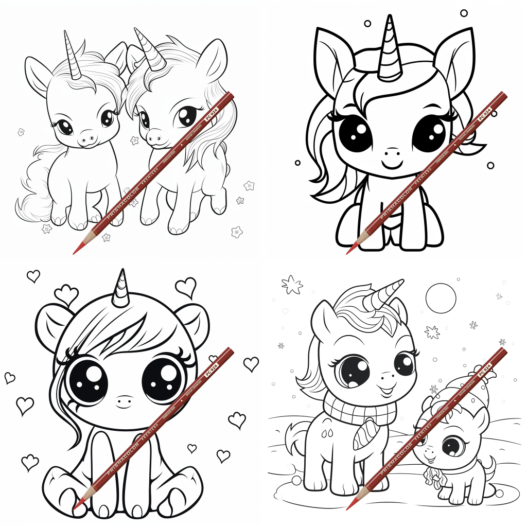 Cute unicorn coloring book vol coloring pages â the coloring pages store