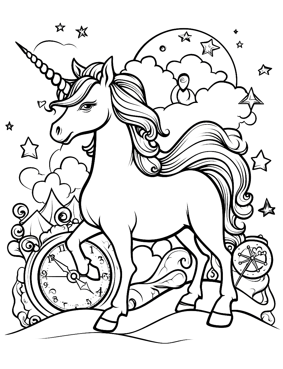 Unicorn coloring pages free printable sheets