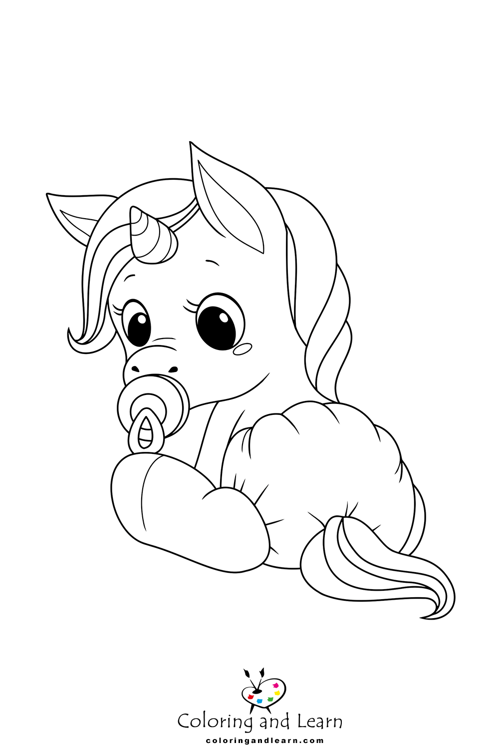 Baby unicorn coloring pages