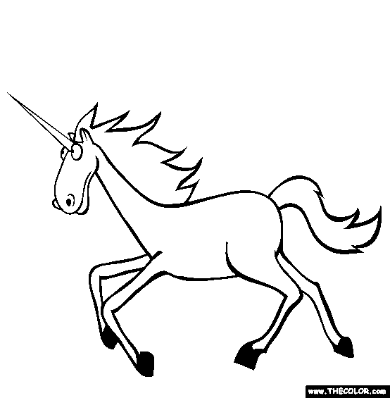 Rainbows and unicorns online coloring pages