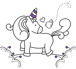 Unicorn coloring pages for kids online and to print