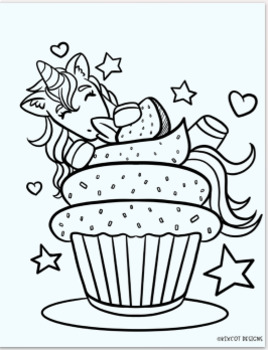 Coloring pages unicorns theme by kixcot designs tpt