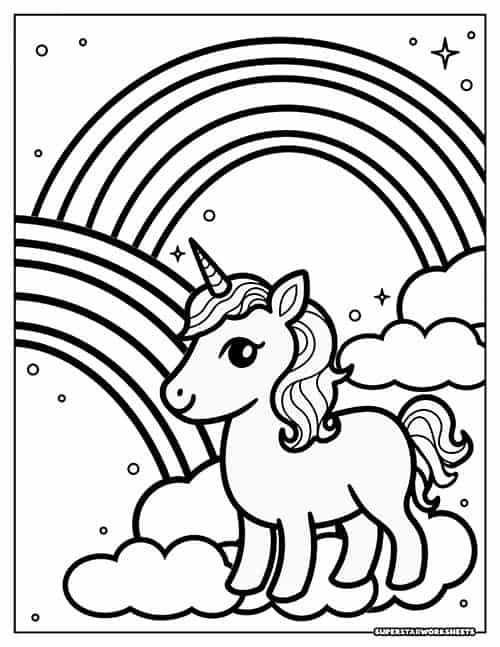 Unicorn coloring pages