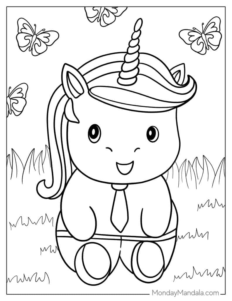 Unicorn coloring pages free pdf printables