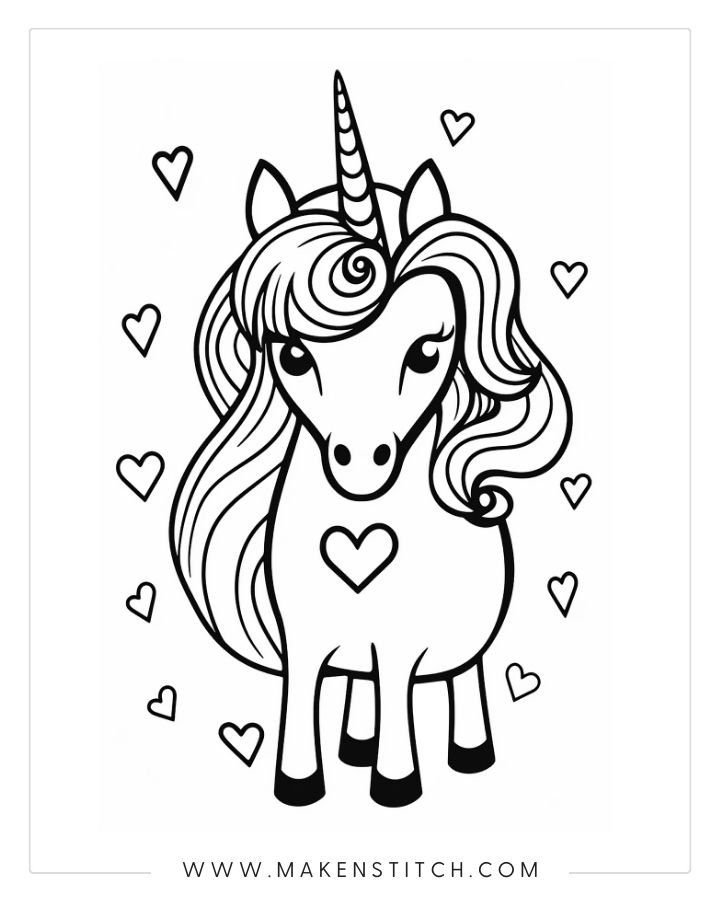 Free unicorn coloring pages for kids and adults