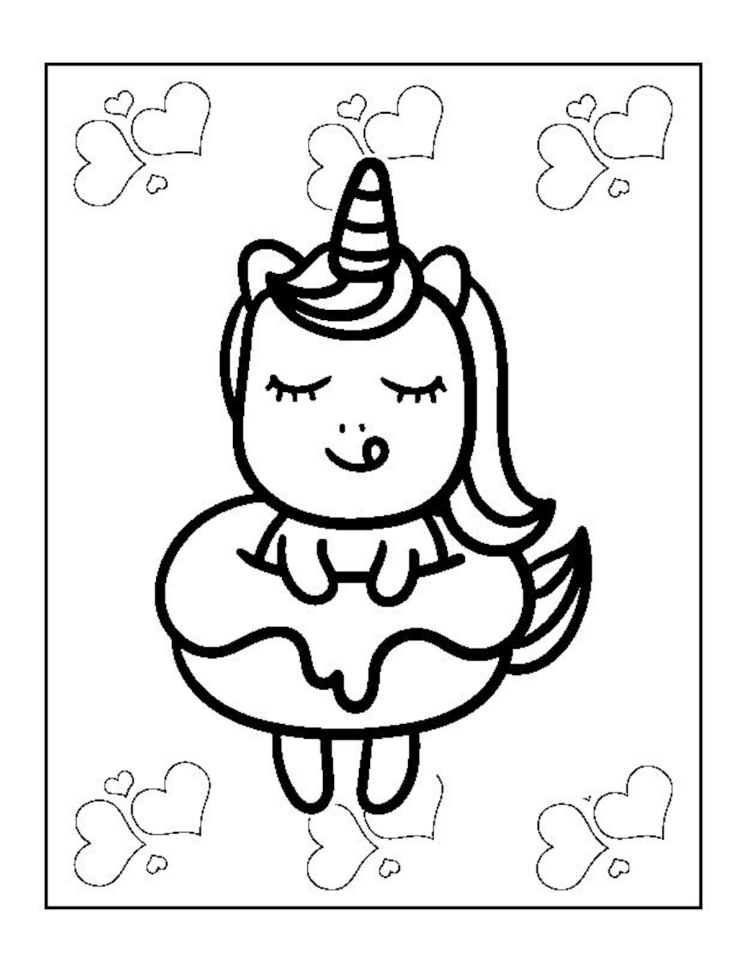 Adorable unicorn coloring pages download now