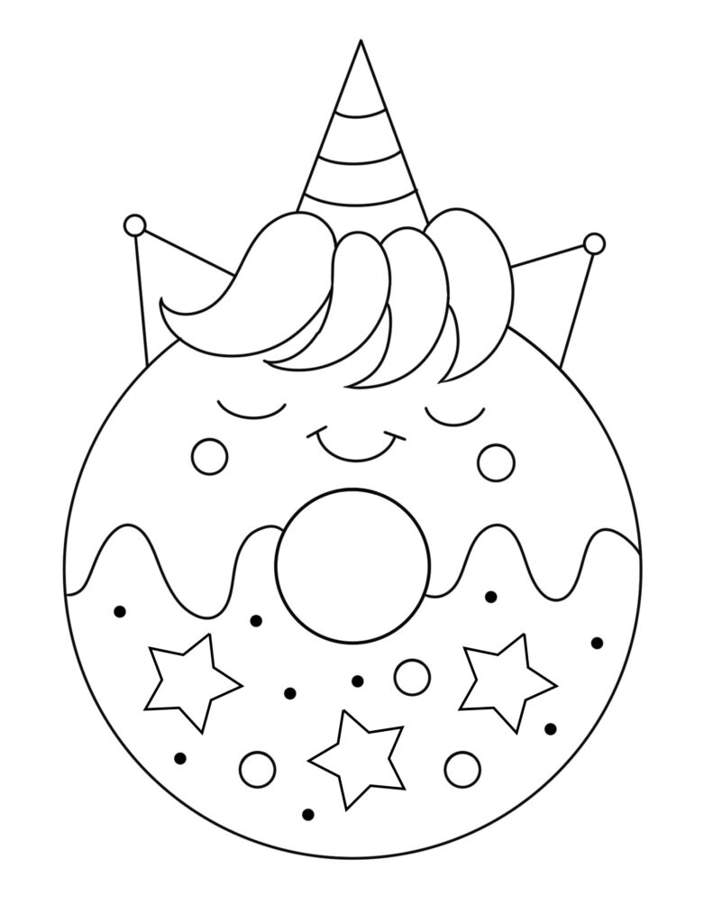 Free donut coloring pages for kids â the hollydog blog
