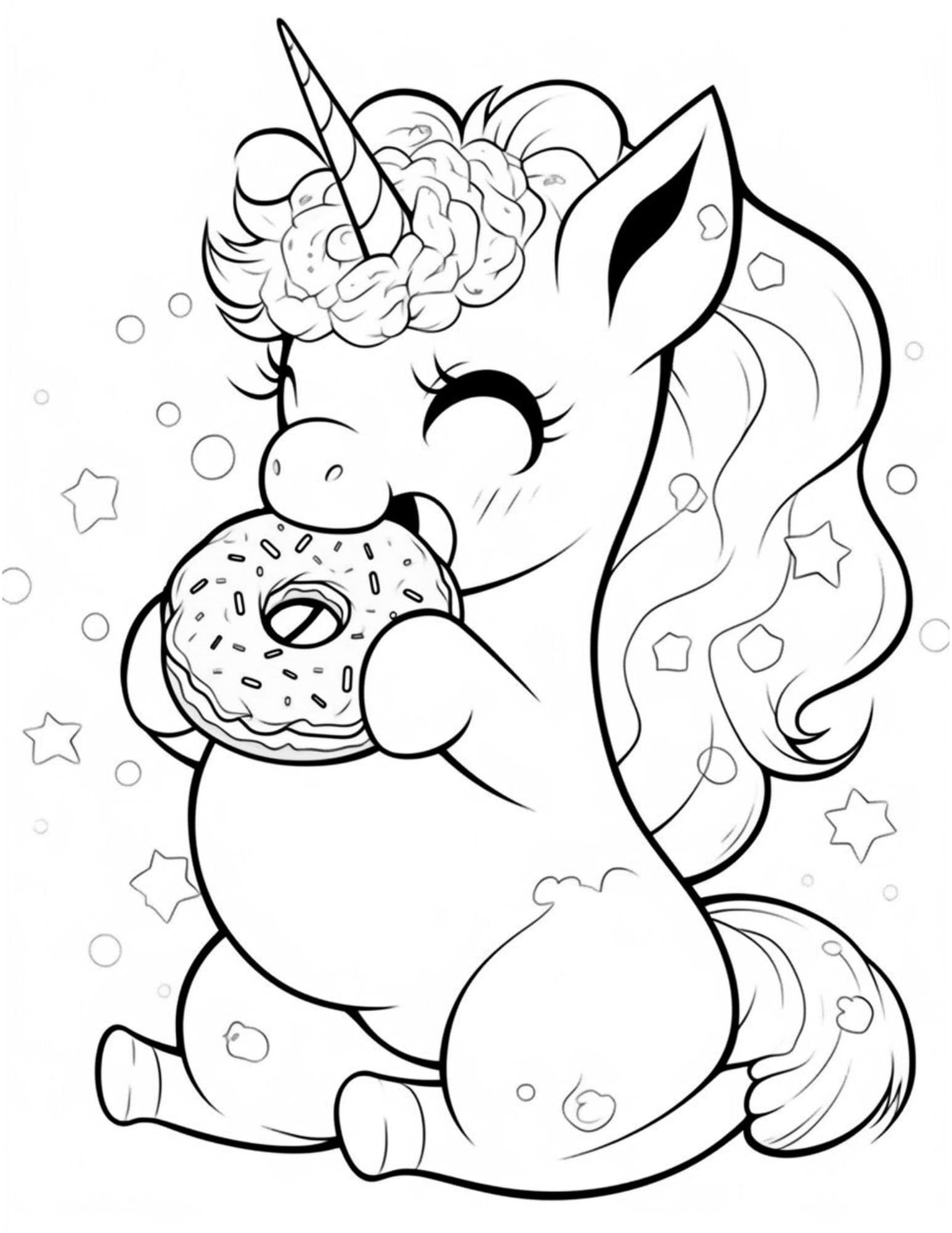 Magical unicorn coloring pages for kids and adults