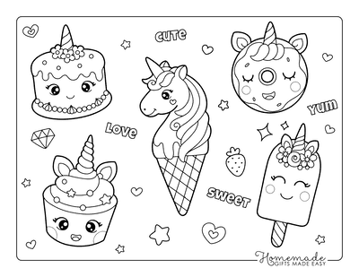 Magical unicorn coloring pages for kids adults