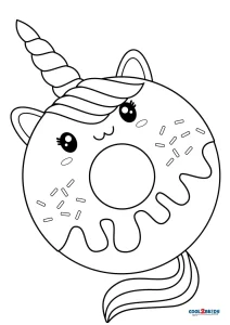 Free printable donut coloring pages for kids