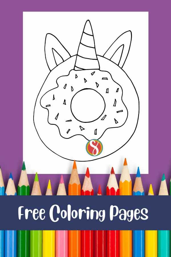 Free donut color pages â stevie doodles