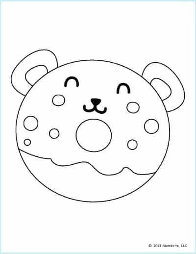 Free printable donut coloring pages donut coloring page coloring pages animal coloring pages