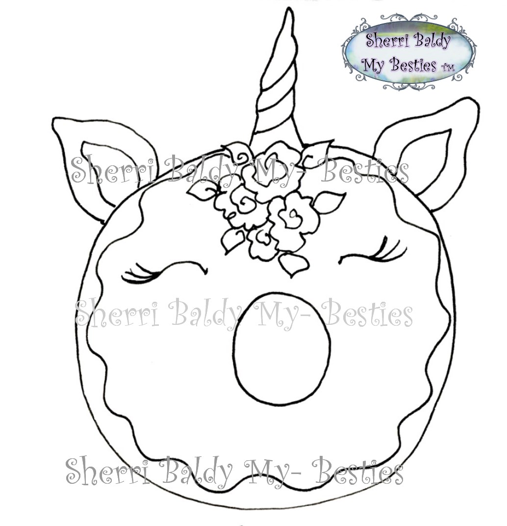 Instant download my besties my besties enchanted unicorn sweets img donut dolls digi stamp