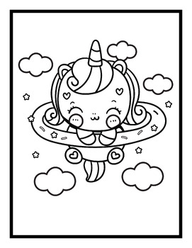 Cute unicorn coloring pages for girl