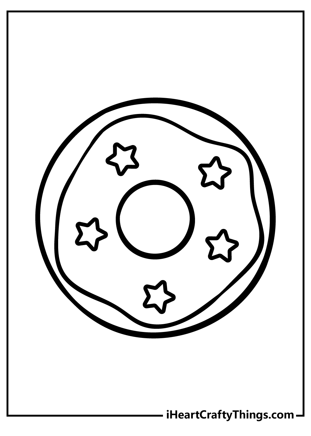 Donut coloring pages free printables