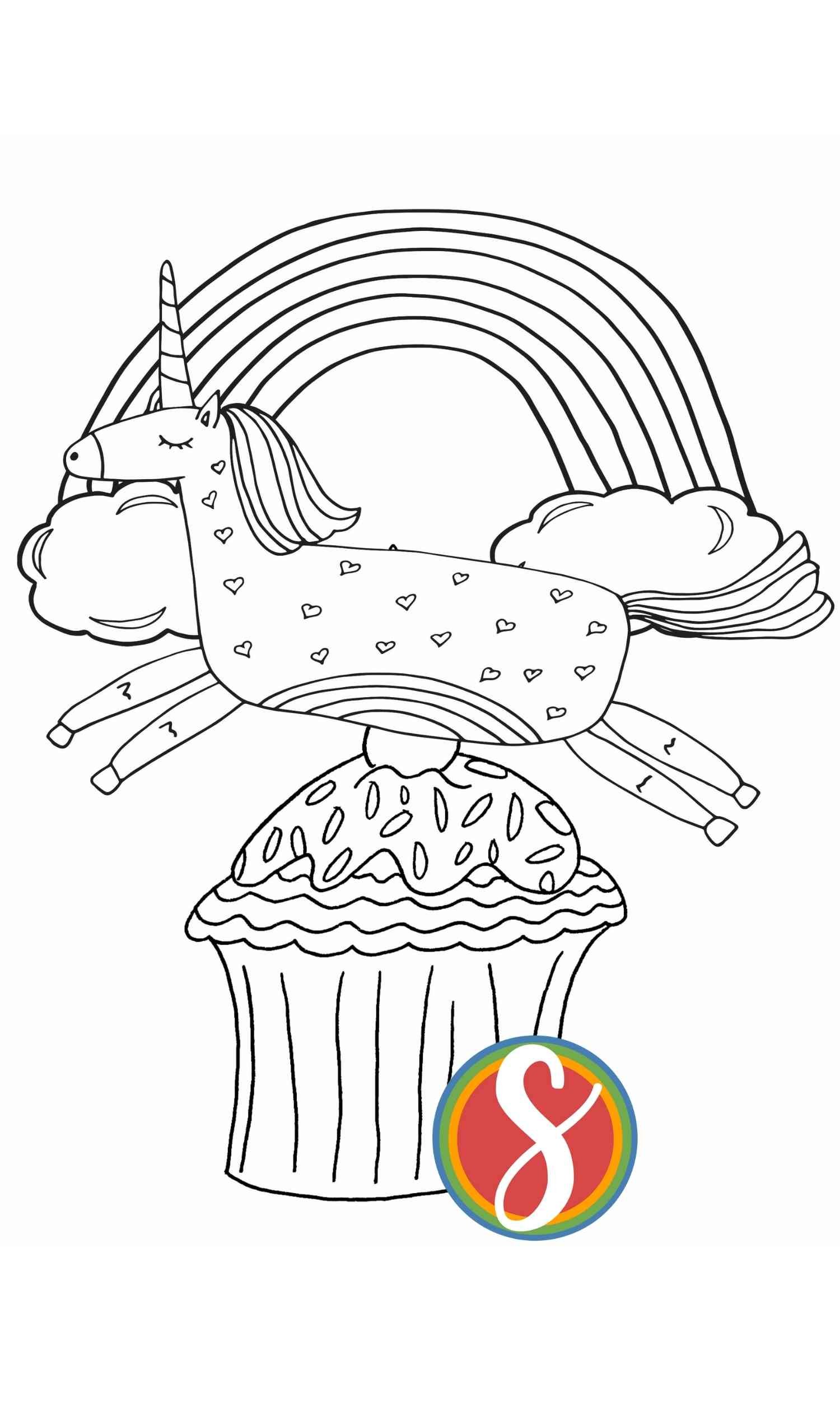 Free unicorn coloring pages â stevie doodles