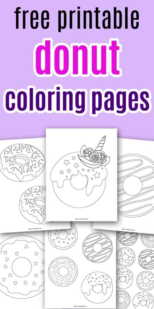 Free printable donut coloring pages