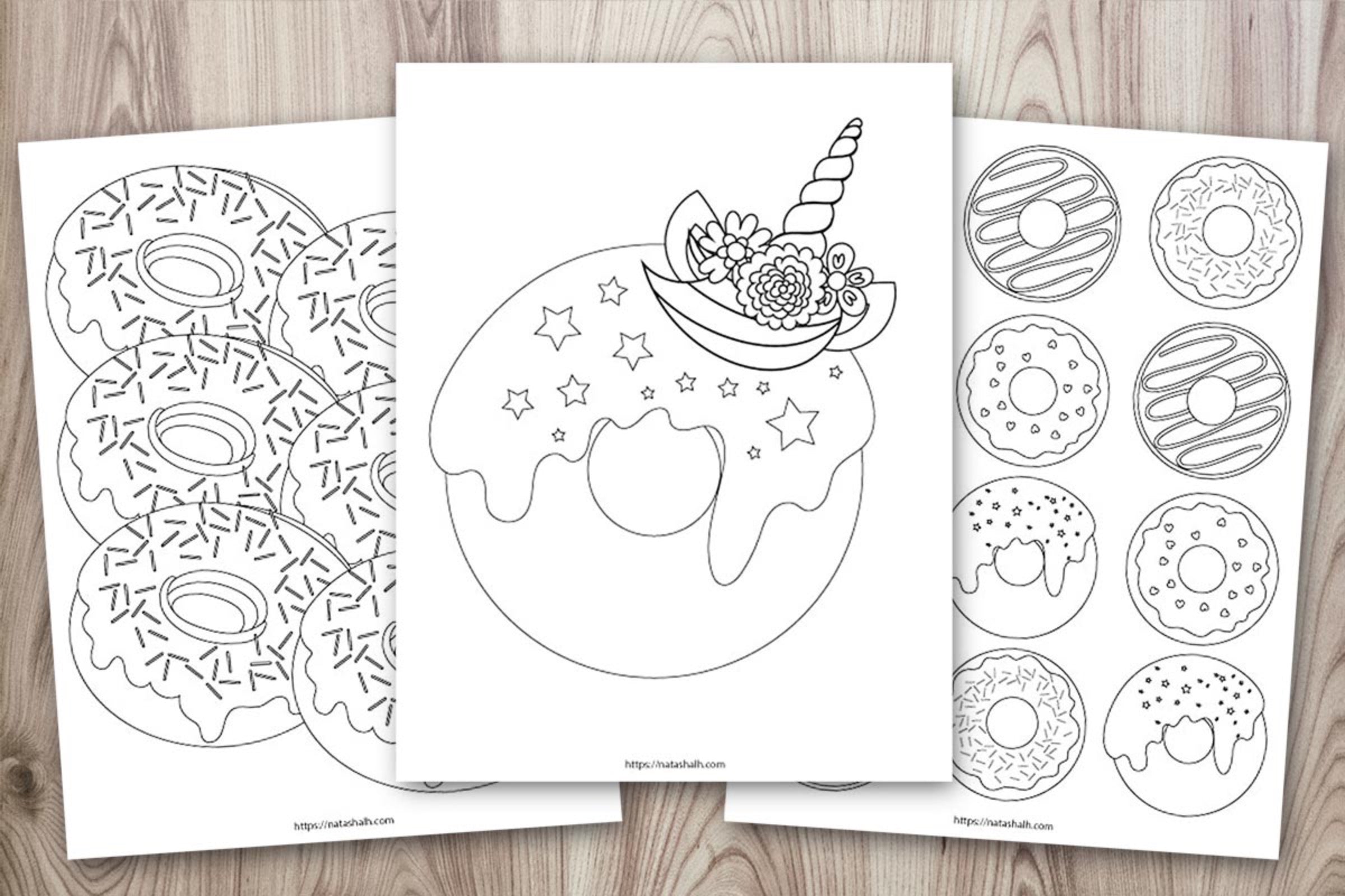 Printable doughnut coloring pages â the artisan life