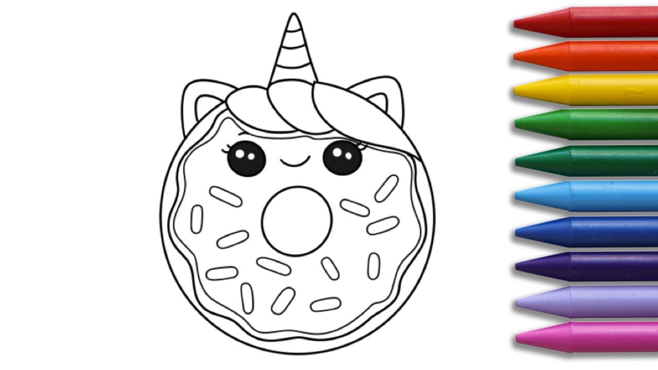 How to draw unicorn donut ð ð for kids