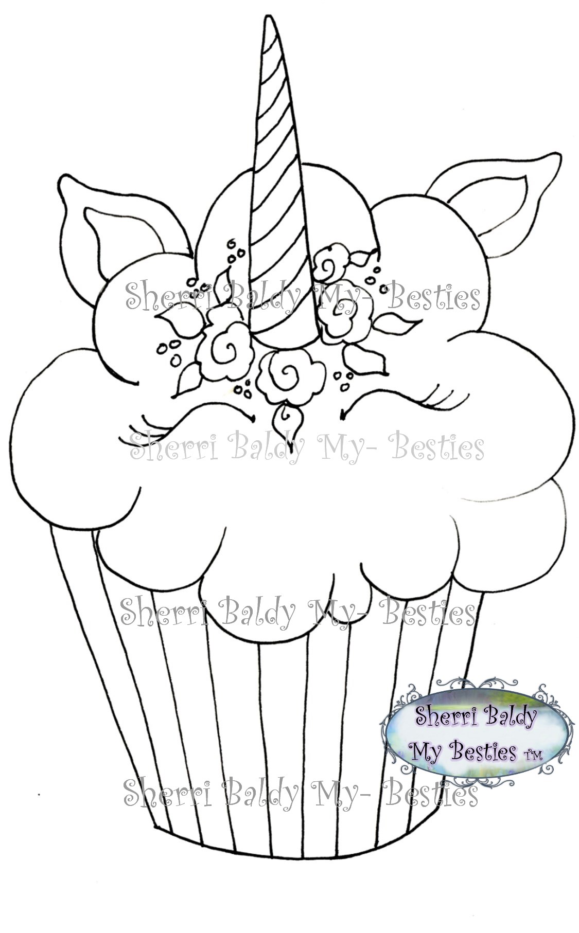 Instant download my besties my besties enchanted unicorn sweets img donut dolls digi stamp