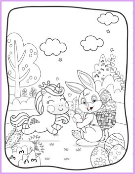 Easter coloring page for kids ages