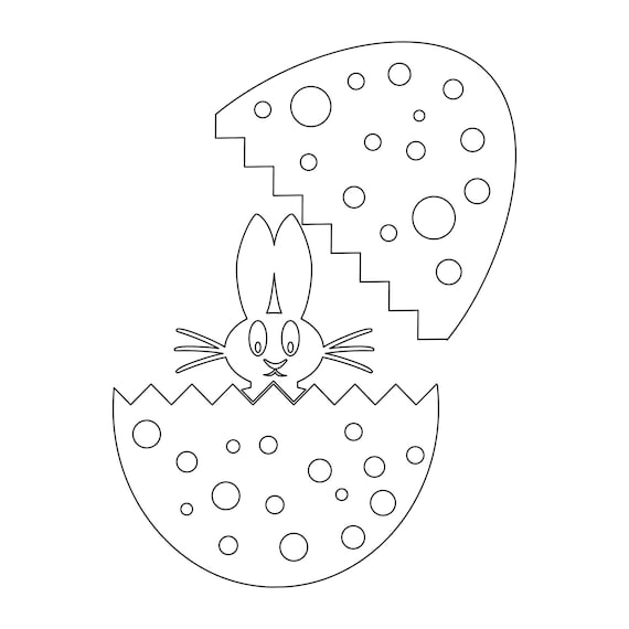 Easter egg and bunny coloring page easter bunny colouring in pageeaster egg svg printable silhouette cut files cricut files svg files