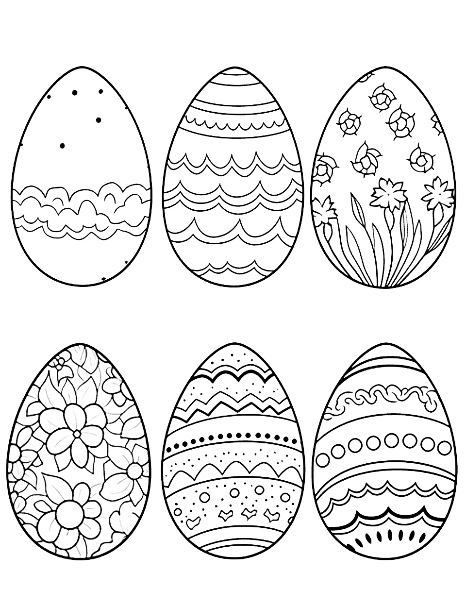 Easter coloring pages free printable sheets