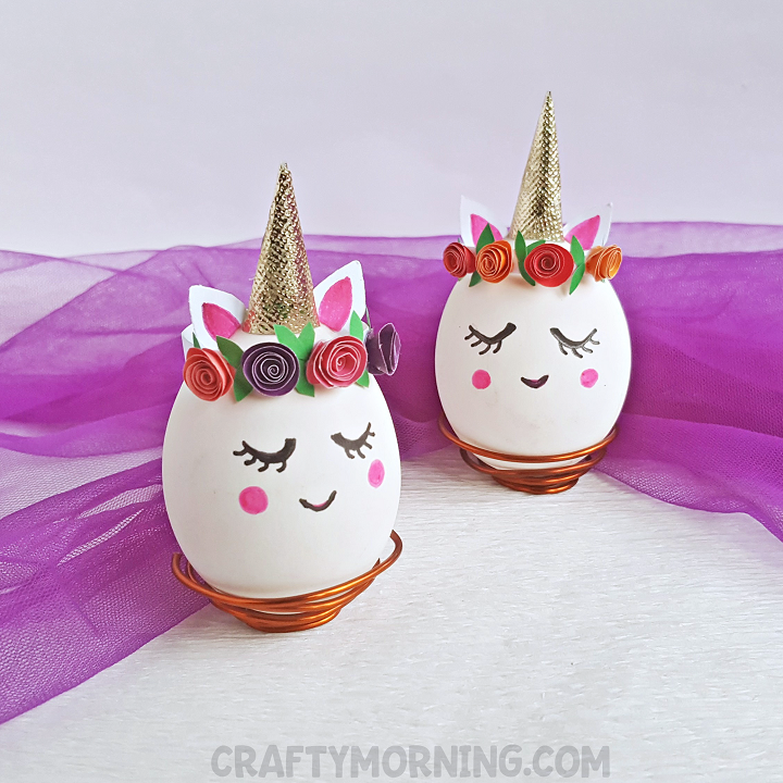 Unicorn easter egg decorating