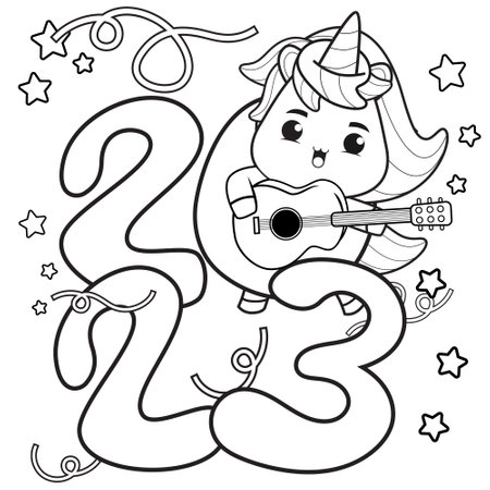 Cartoon unicorn coloring pages stock illustrations cliparts and royalty free cartoon unicorn coloring pages vectors