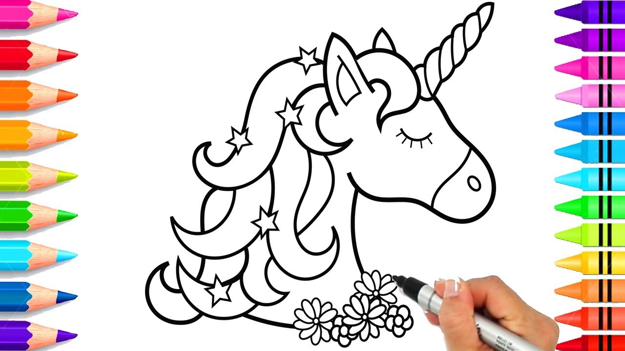 How to draw a unicorn for kids easy unicorn coloring pages easy to draw ðð
