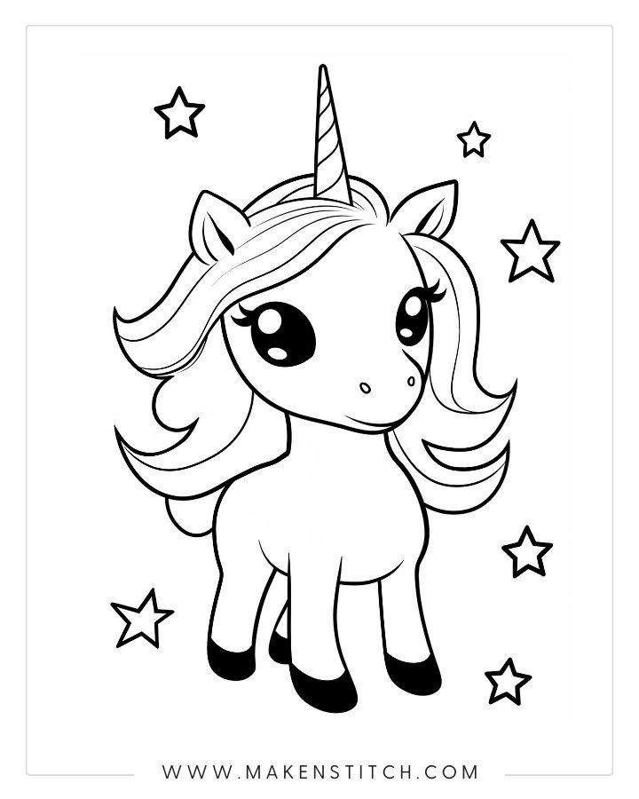 Free unicorn coloring pages for kids and adults