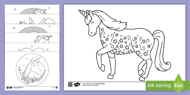 Unicorn coloring pagescoloring sheet teacher