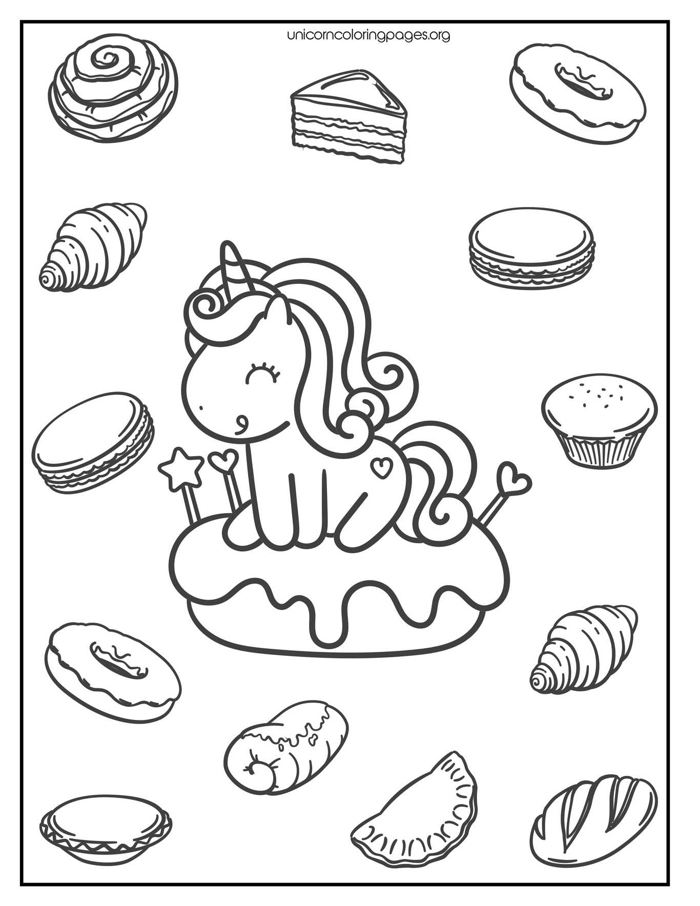 Free unicorn coloring pages pdf