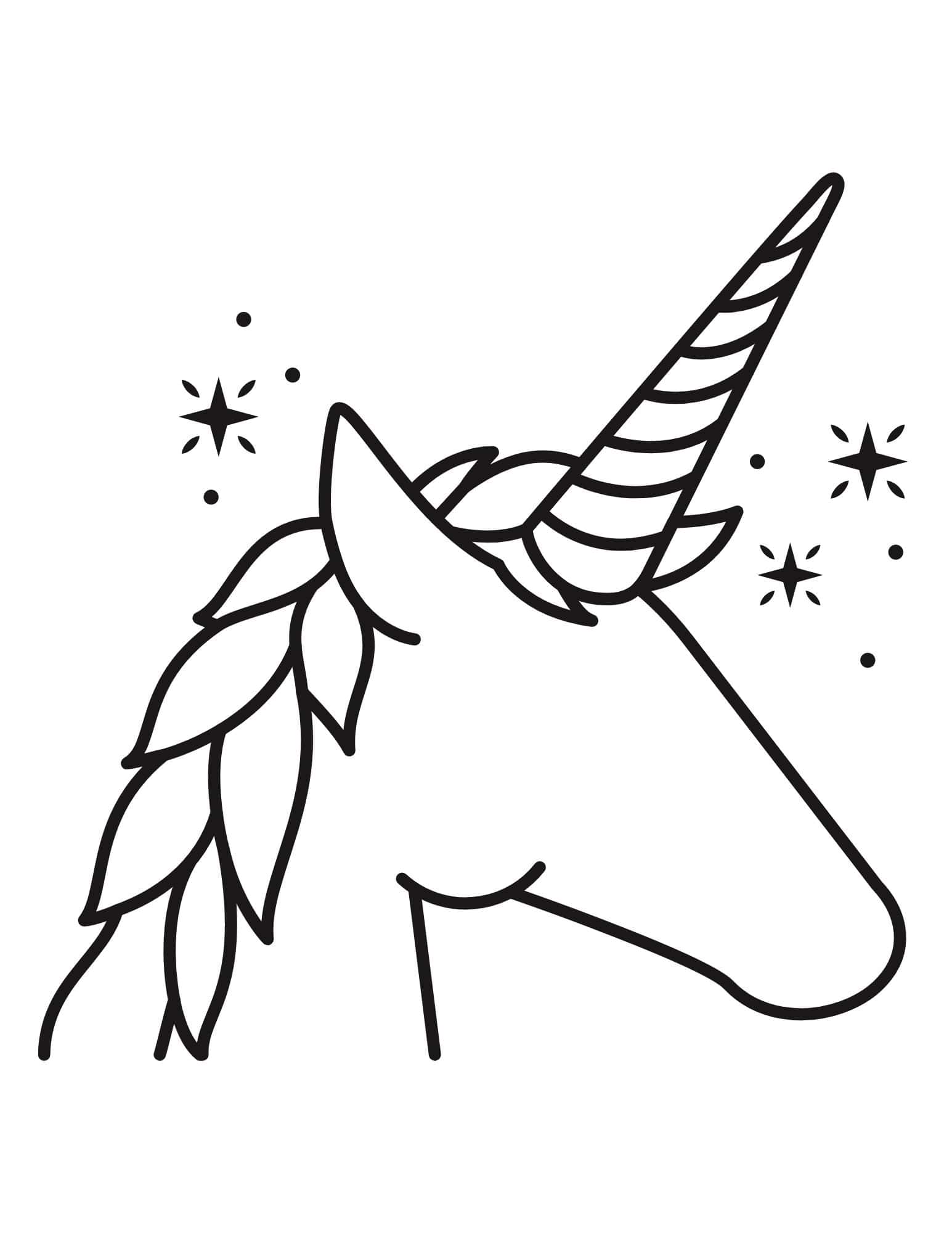 Magical unicorn coloring pages for kids and adults