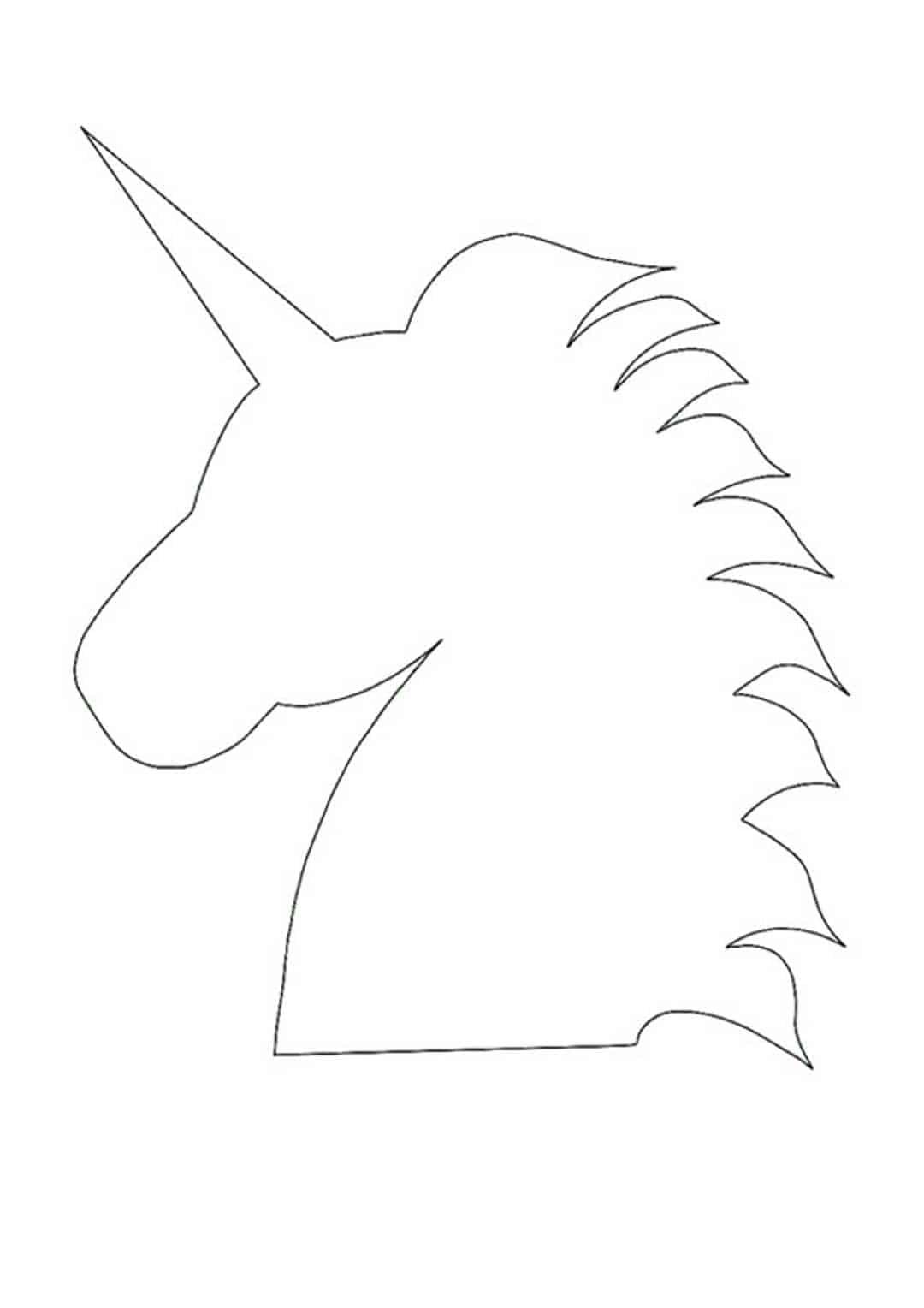 Unicorn head coloring pages