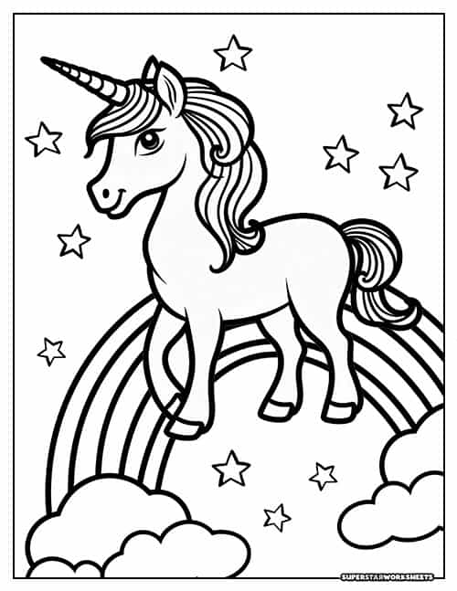 Unicorn coloring pages