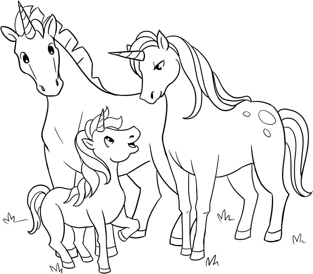 Unicorn coloring book for kids ages