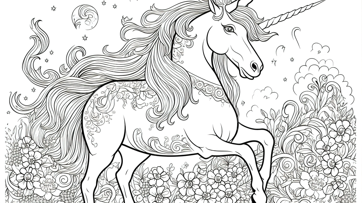 Coloring pages for adults in unicorn background unicorn coloring picture printable unicorn horse background image and wallpaper for free download