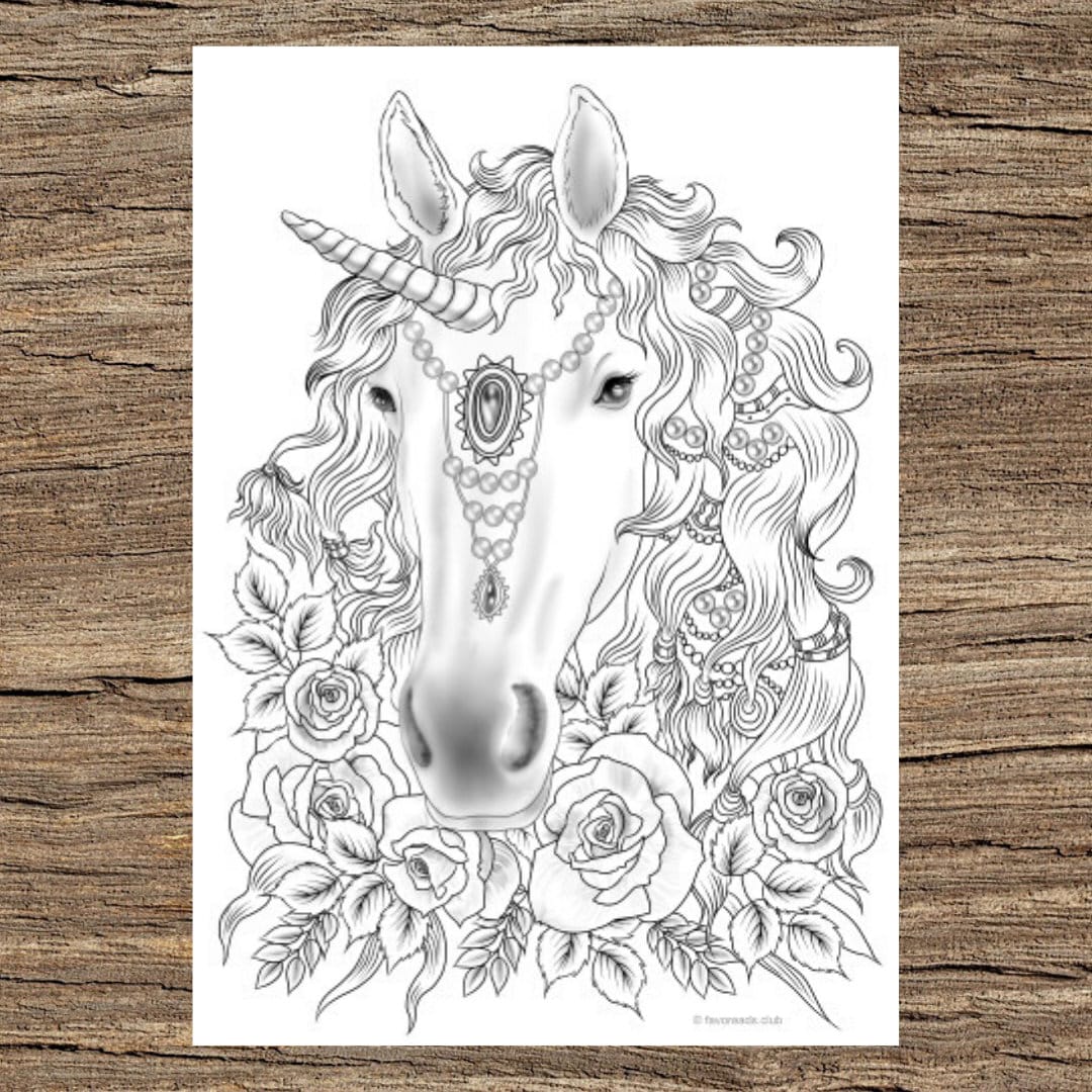 Unicorn printable adult coloring page from favoreads coloring book pages for adults and kids coloring sheets coloring designs