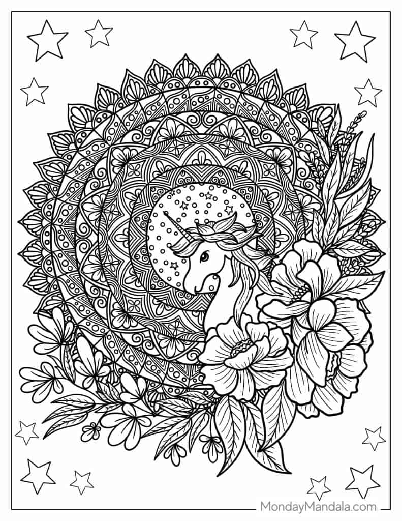 Unicorn coloring pages free pdf printables