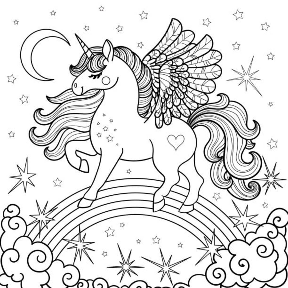 Unicorn coloring pages free printable sheets for kids