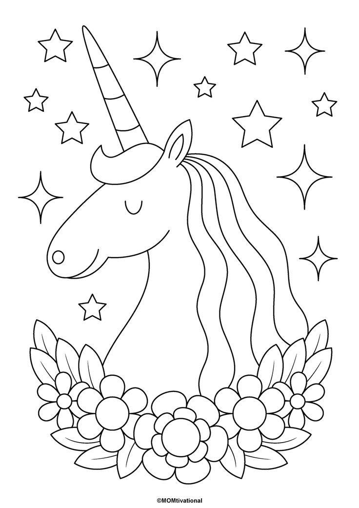 Fun and free unicorn coloring pages for kids