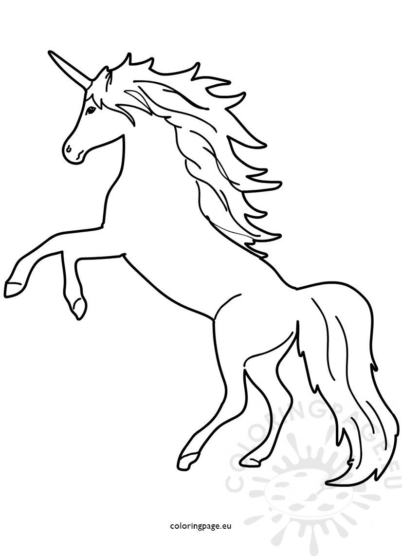 Unicorn coloring pages for kids coloring page