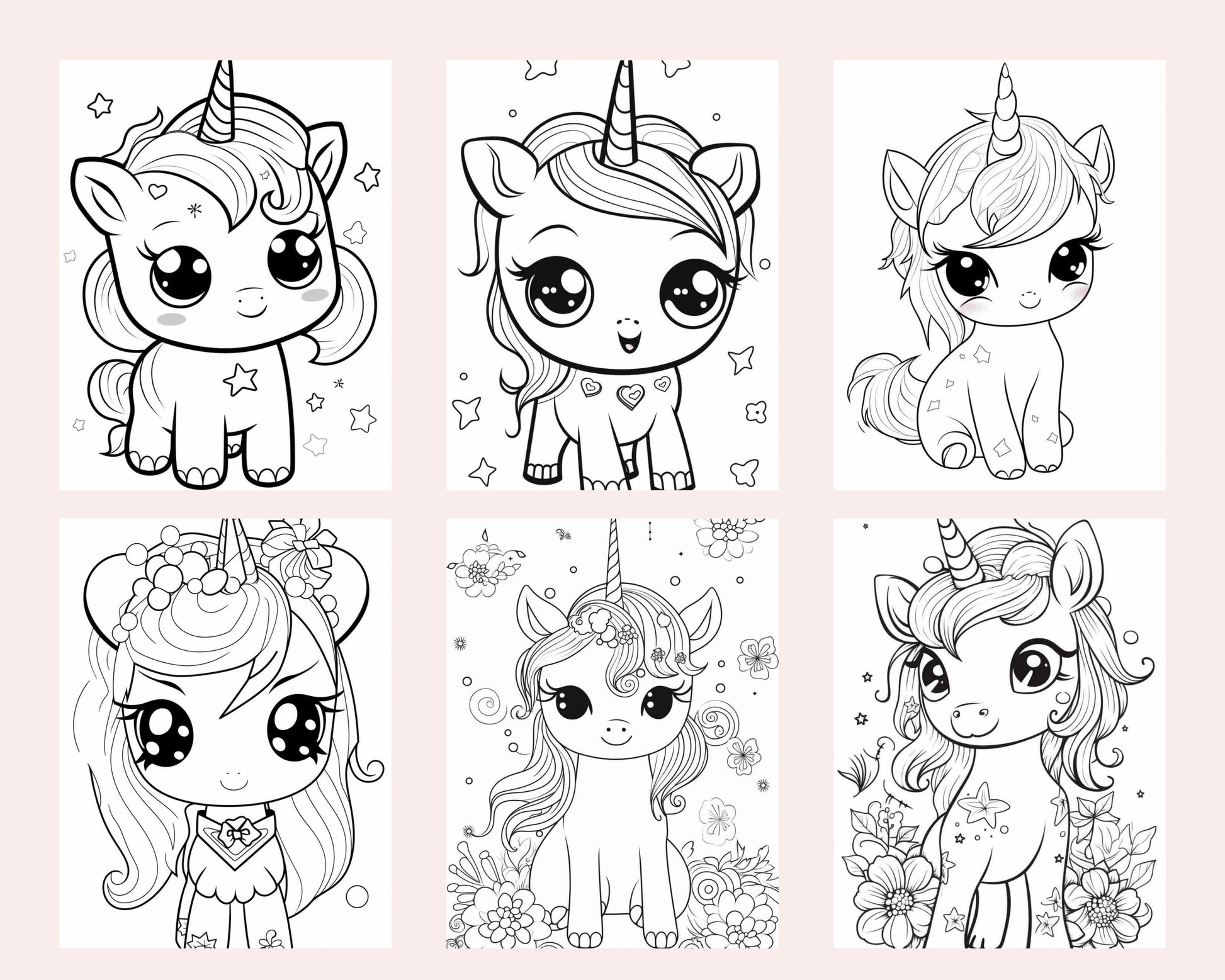 Cute unicorn printable coloring pages for kids printable pdf file â coloring