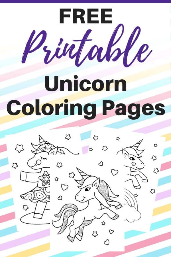 Free printable unicorn coloring pages