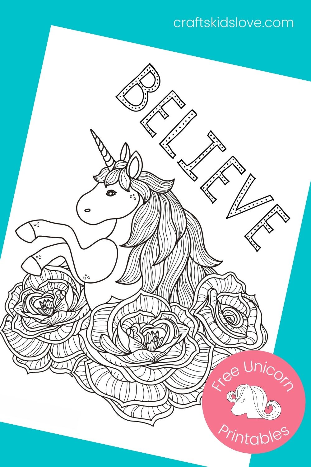 Unicorn coloring pages for kids