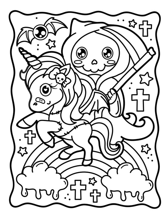 Halloween coloring pages for kids lil psychos collection