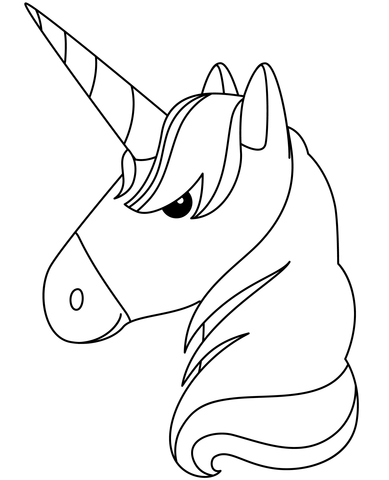 Unicorn head coloring page free printable coloring pages