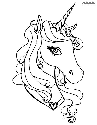 Unicorn head coloring page unicorn coloring pages unicorn pictures to color coloring pages